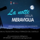 “Notte della meraviglia”: serata sotto le stelle il 27 luglio presso il Castello di Carovigno