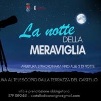 �Notte della meraviglia�: serata sotto le stelle il 27 luglio presso il Castello di Carovigno