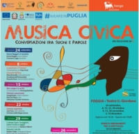 FOGGIA : DOMENICA 15 OTTOBRE TERZO APPUNTAMENTO DI MUSICA CIVICA