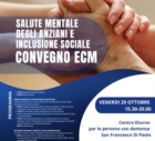 IL 20 OTTOBRE, AD OSTUNI UN CONVEGNO SU “SALUTE MENTALE DEGLI ANZIANI E INCLUSIONE SOCIALE”