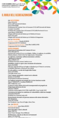LE SFIDE DELL'INCLUSIONE - IL RUOLO DELL'ASSOCIAZIONISMO