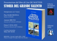  �Storia del Grande Salento�, a Brindisi la presentazione del libro di Lino De Matteis