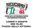  RICUCIAMO L'ITALIA - RACCOLTA FIRME ORGANIZZATA DAI GEV PUGLIA PER IL REFERENDUM