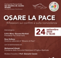 BRINDISI : PARROCCHIA SAN GIUSTINO DE JACOBIS : OSARE LA PACE