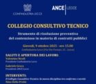 LECCE : CONFINDUSTRIA : COLLEGIO CONSULTIVO TECNICO : INCONTRO