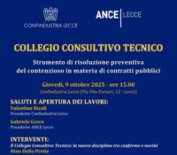 LECCE : CONFINDUSTRIA : COLLEGIO CONSULTIVO TECNICO : INCONTRO