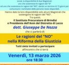 BRINDISI : VERSO IL REFERENDUM :  INCONTRO CON IL PROCURATORE DE NOZZA