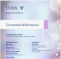 ROMA : CONFINDUSTRIA BRINDISI E LUISS : L'ECONOMIA DELLA MUSICA