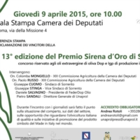 OLIO : DOMANI PREMIAZIONE