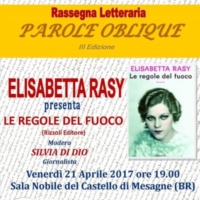 La nota scrittrice Elisabetta Rasy ospite di �Parole Oblique�