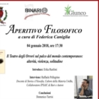 IL 04 GENNAIO SI CHIUDE LA RASSEGNA “APERITIVO FILOSOFICO”AL BINARIO 23