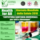 FONDAZIONE DI GIULIO : GIORNATA MONDIALE DELLA SALUTE
