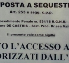 Tap, sequestro in una parte dell'area cantiere