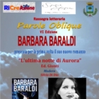 La nota scrittrice Barbara Baraldi a Mesagne per la prima del nuovo libro