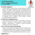 Provvedimenti prevenzione Covid-19 10 marzo