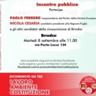 Iniziative del candidato Presidente Nicola Cesaria di Martedì 8 settembre