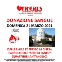 BRINDISI : FRATRES : RACCOLTA SANGUE