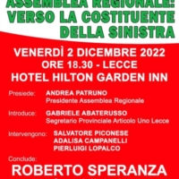 Articolo Uno Puglia: Domani, a Lecce, Assemblea regionale alla presenza di Roberto Speranza