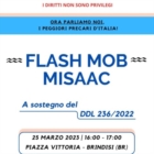 Anche a Brindisi il flash mob del Misaac a sostegno del DDL 236/2022