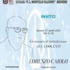 Il ricordo di Lorenzo Caiolo al Morvillo Falcone