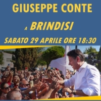 Il presidente del M5S Giuseppe Conte domani a Brindisi