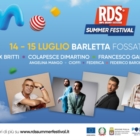 RDS 100% GRANDI SUCCESSI APPRODA A BARLETTA CON  RDS SUMMER FESTIVAL